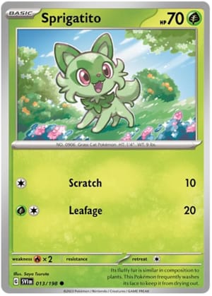 Sprigatito McDonalds promo TCG card